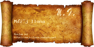 Máj Ilona névjegykártya